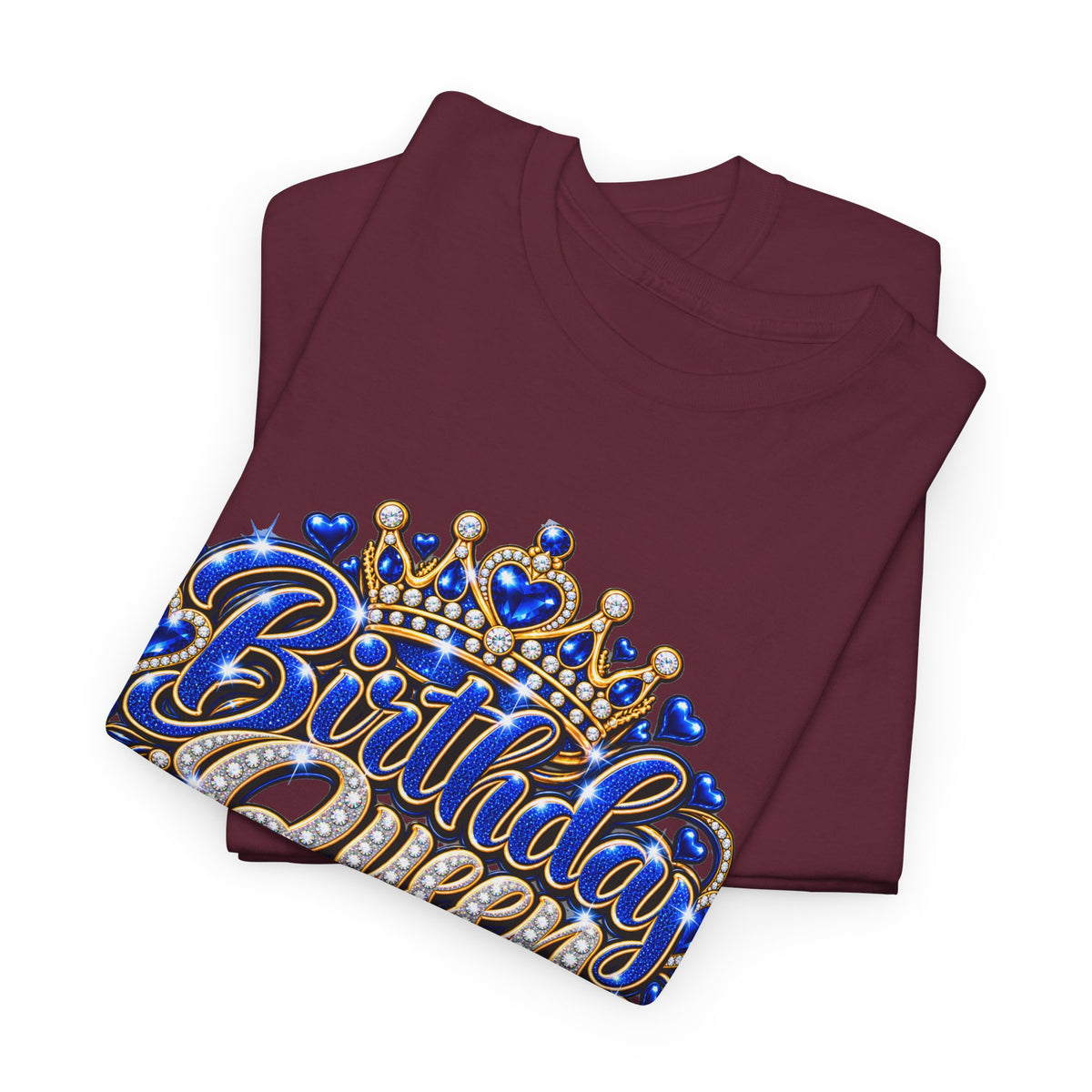 Birthday Blue Queen Crown Graphic Tee
