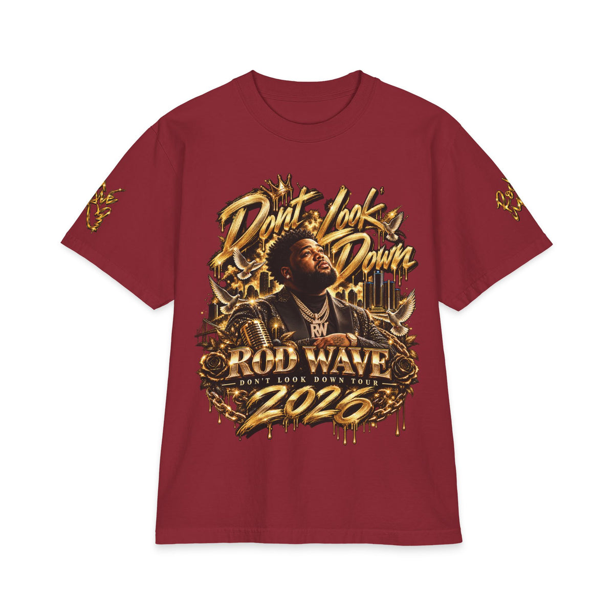 Don't Look Down Rod Wave 2026 T-Shirt | Rap Artist Graphic Tee, Tour Style