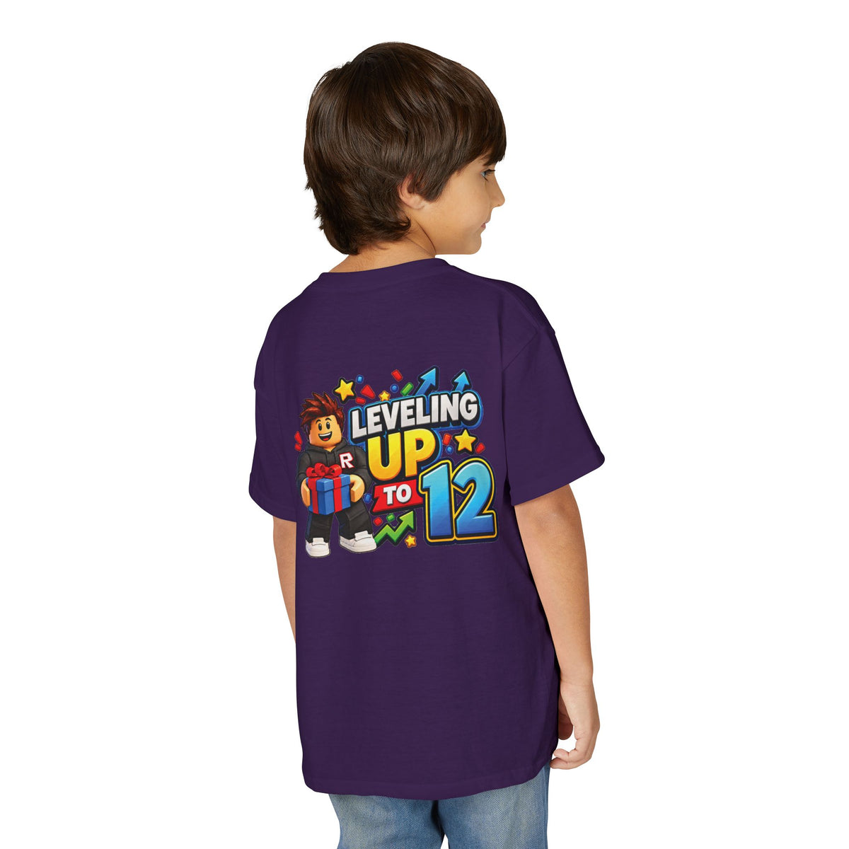 Youth Roblox Birthday T-Shirt – Leveling Up to 12