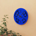 Roman Numeral Blue Clock Acrylic Wall Clock | Modern Decorative Timepiece