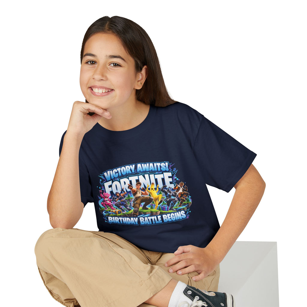 Fortnite Victory Awaits Birthday Battle Begins Youth T-Shirt