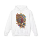 Praying Hands Collage Hoodie | Money, Watch & Roses Drip Design