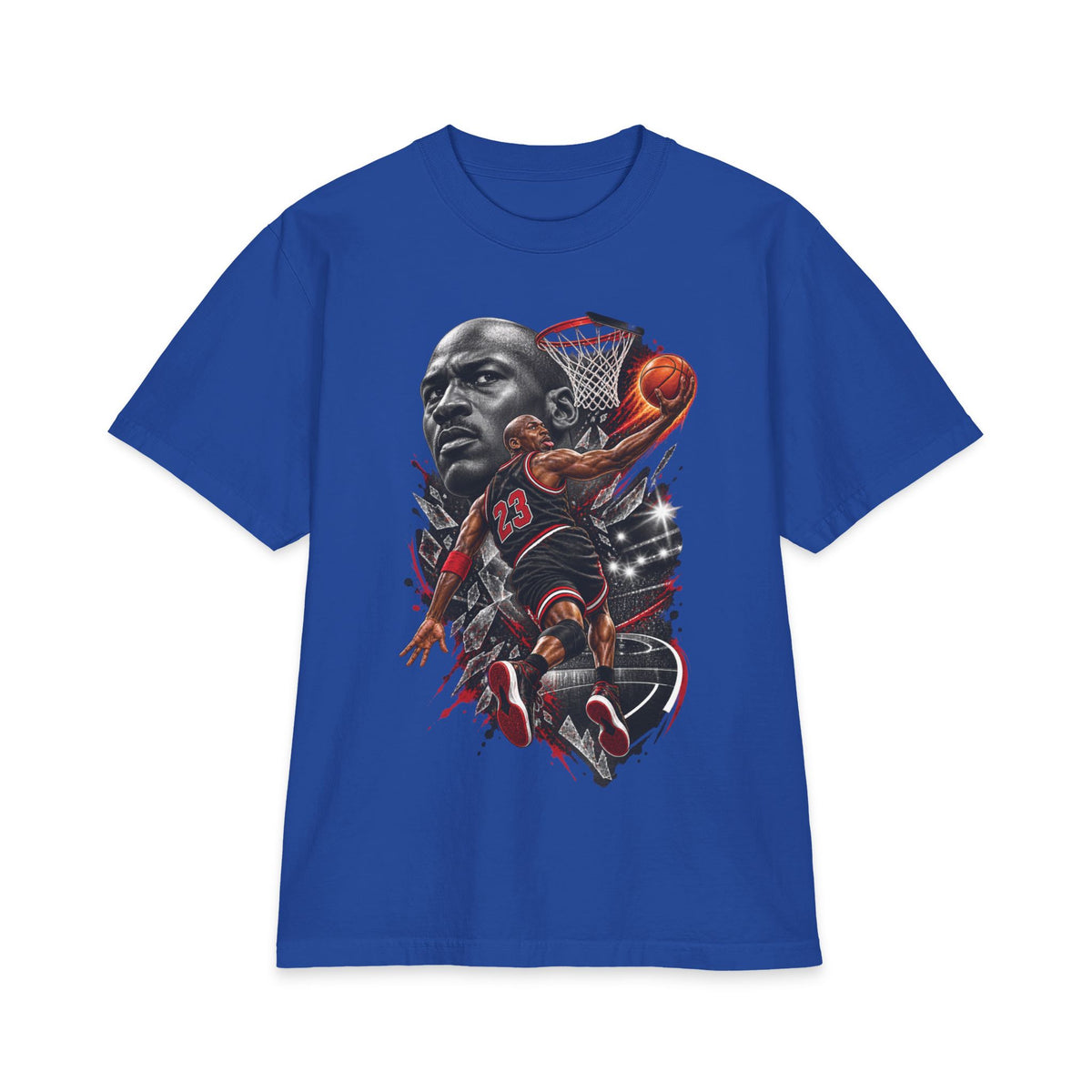 Basketball Dunk Illustration T-Shirt | Athletic Player Graphic Tee