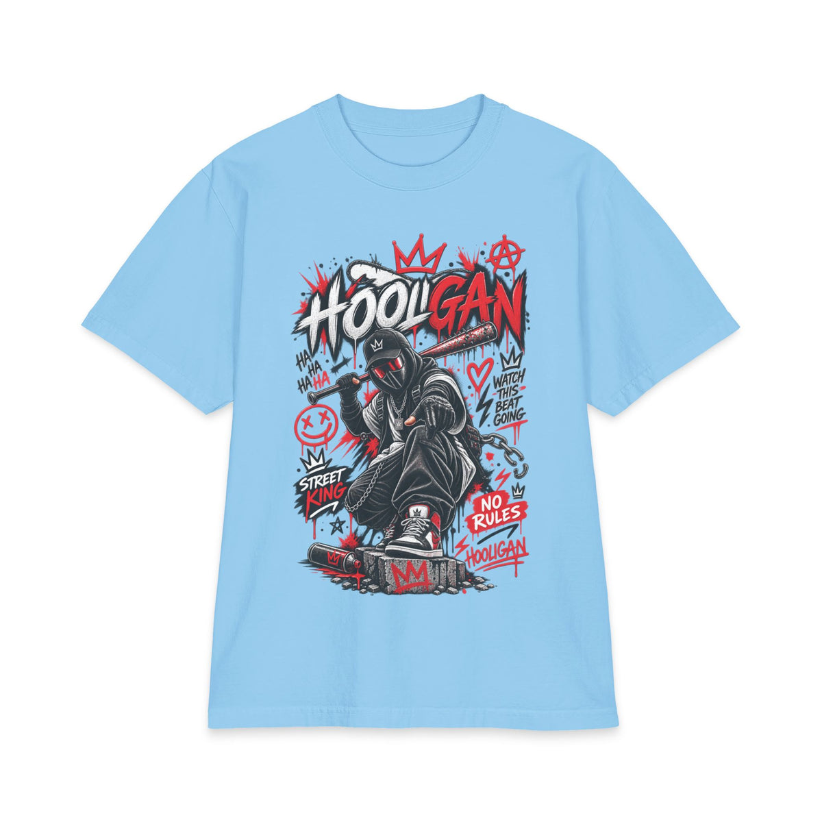 BTS Hooligan Street Skateboard Graphic T-Shirt | Urban Punk Graffiti Tee