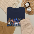 Detroit Legends collage T-Shirt | Motor City skyline, classic cars, musicians