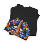 Shh Finger Lips Illustration T-Shirt | Colorful Beaded Bracelet Art