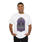 Grim Reaper Skull with Purple Flames T-Shirt | Gothic Death Quote Tee