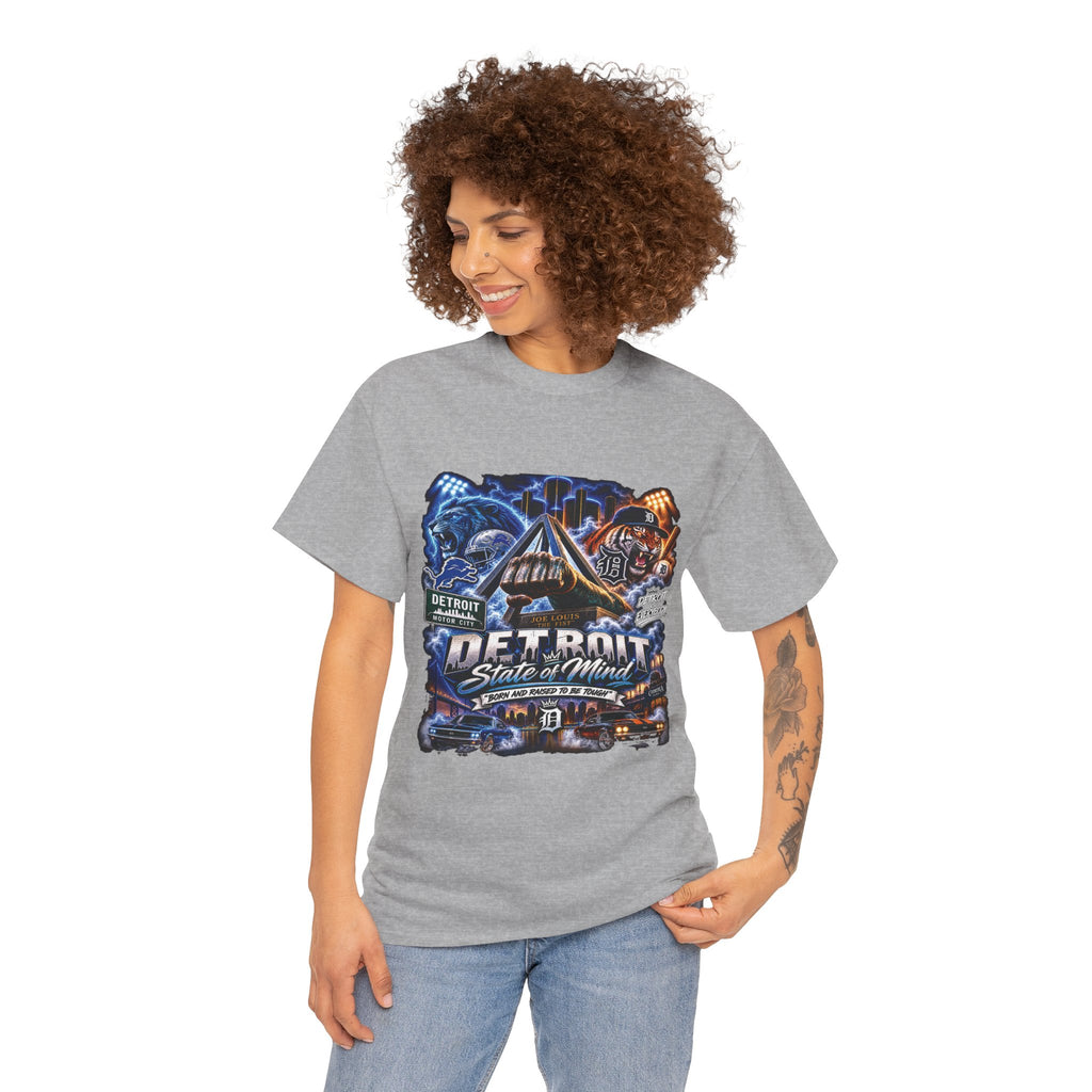 Detroit Skyline Collage Tee | Motor City Vintage Graphic T-Shirt