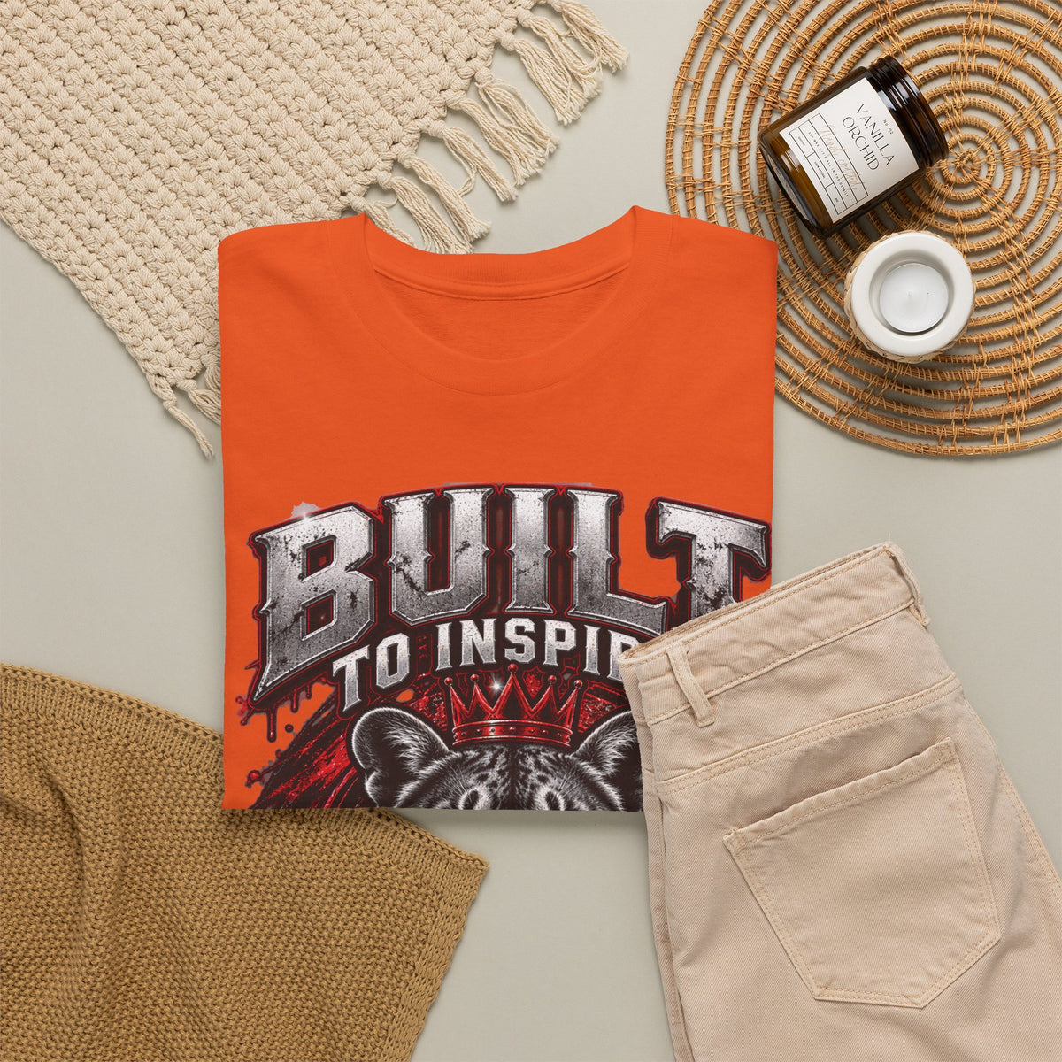 Built to Inspire His Purpose Couples Tiger Graphic T-Shirt