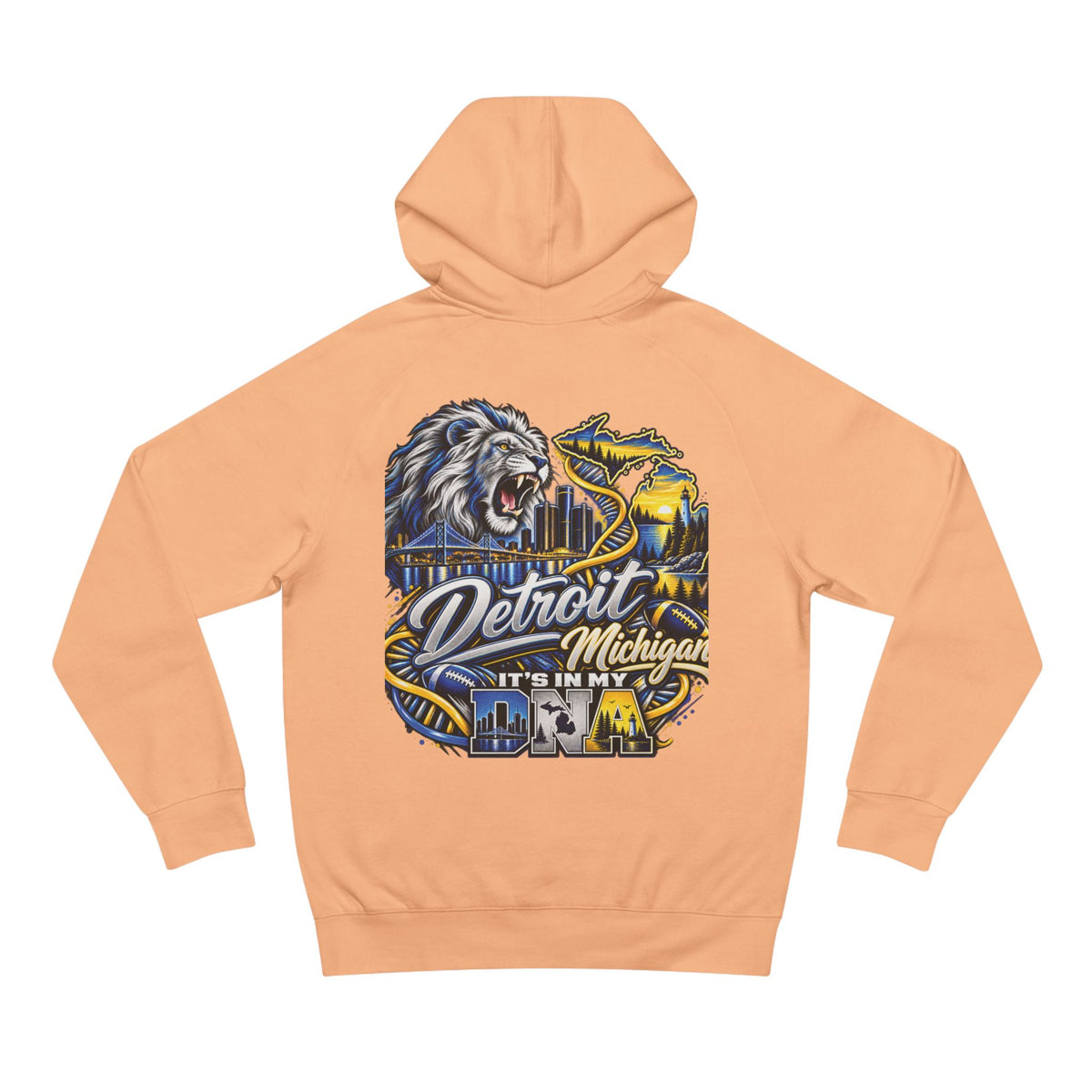 Detroit Michigan Motor City Football Spirit Hoodie