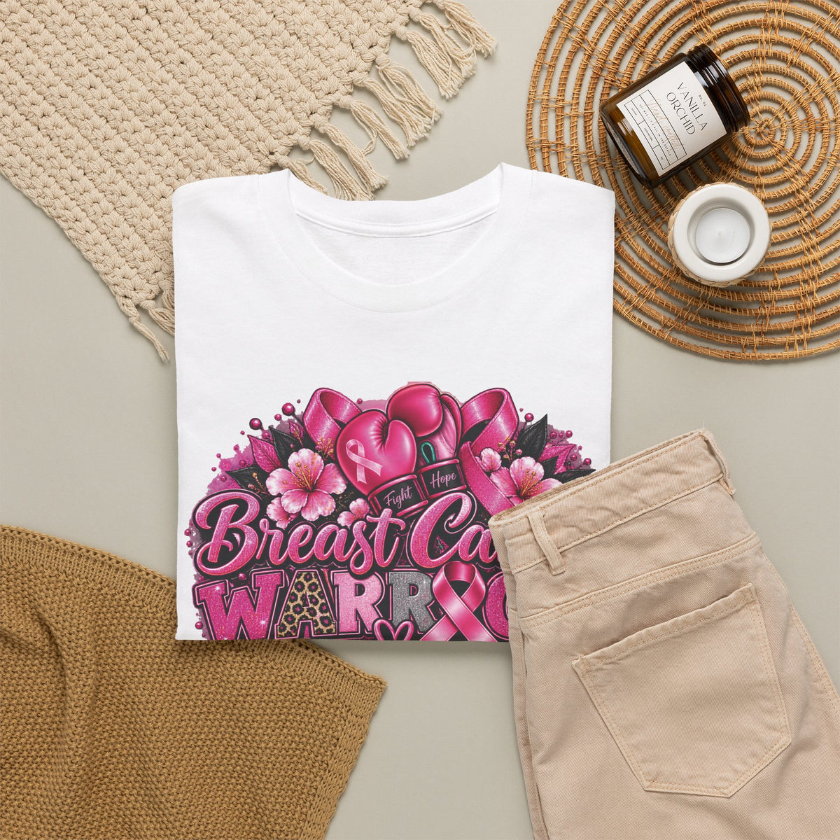 Breast Cancer Ribbon Floral Tee | Awareness Pink Ribbon Shirt