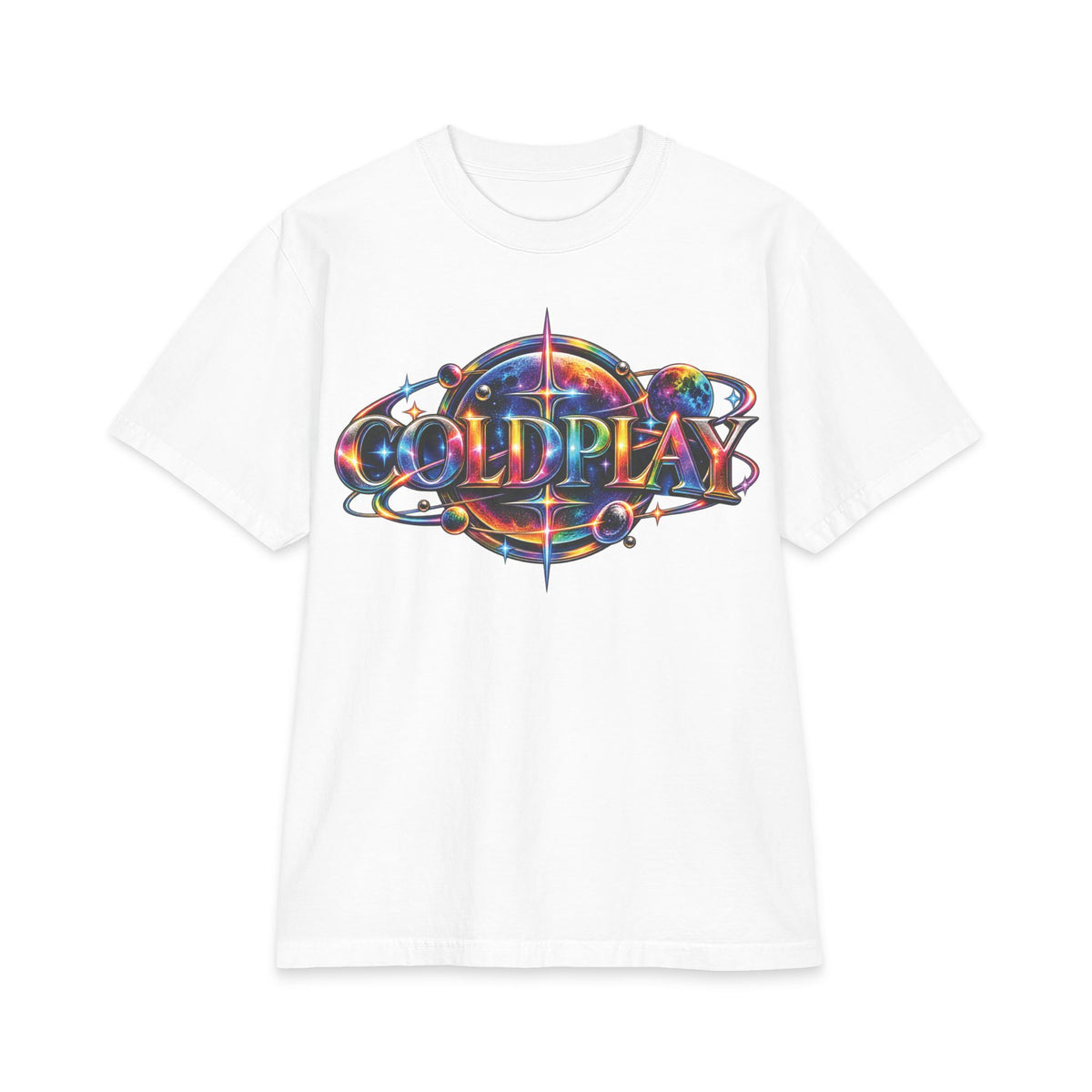 Coldplay Band Logo T-Shirt | Colorful Tour Art