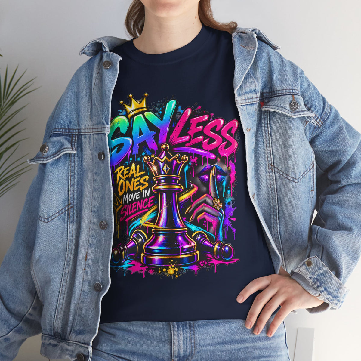 Say Less Chess King Tee | Graffiti Chess Piece Streetwear