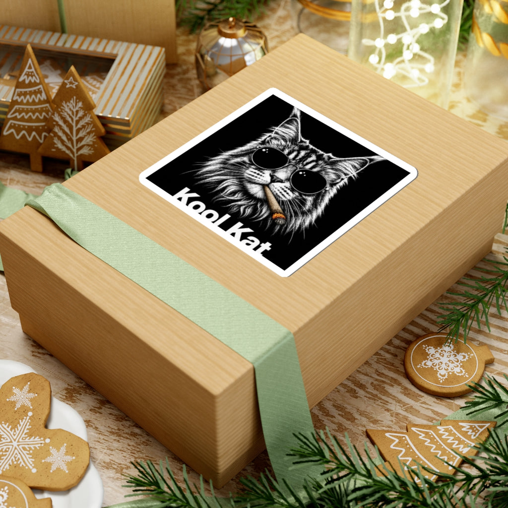 Kool Kat cat with sunglasses and cigar Sticker | Kiss-Cut Sticker