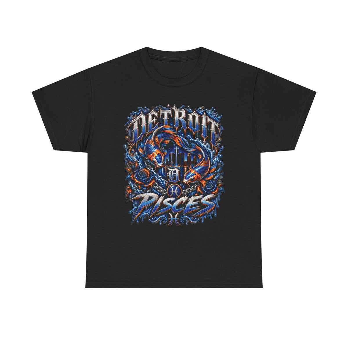 Detroit Pisces T-Shirt | Astrological Fish Detroit City Zodiac Design