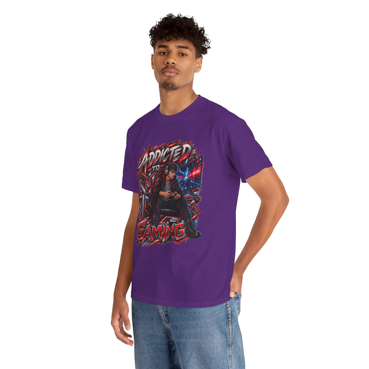 Addicted to Gaming Graphic T-Shirt