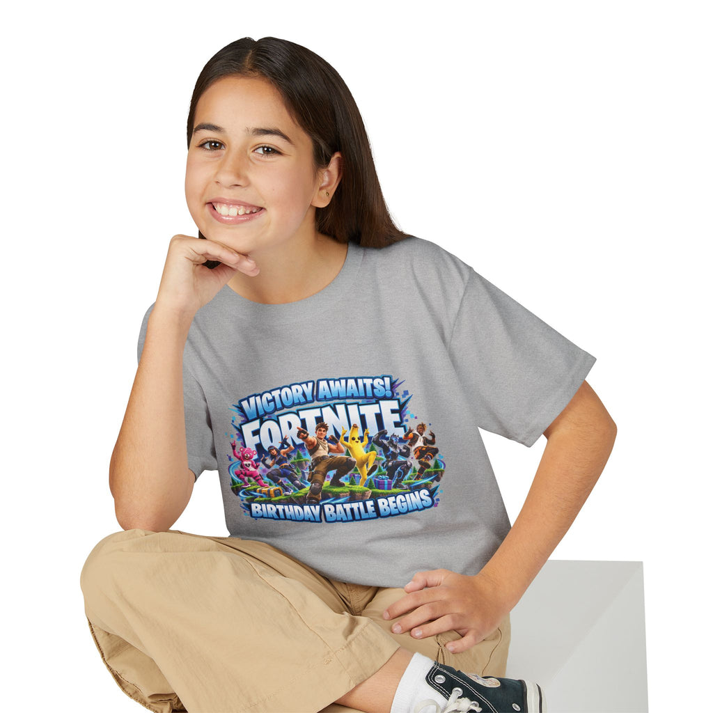 Fortnite Victory Awaits Birthday Battle Begins Youth T-Shirt