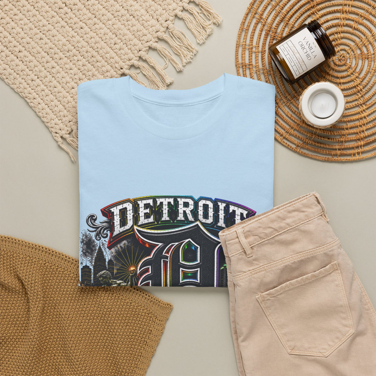 Detroit D Skyline Determined True Grit T-Shirt | City Pride Tee