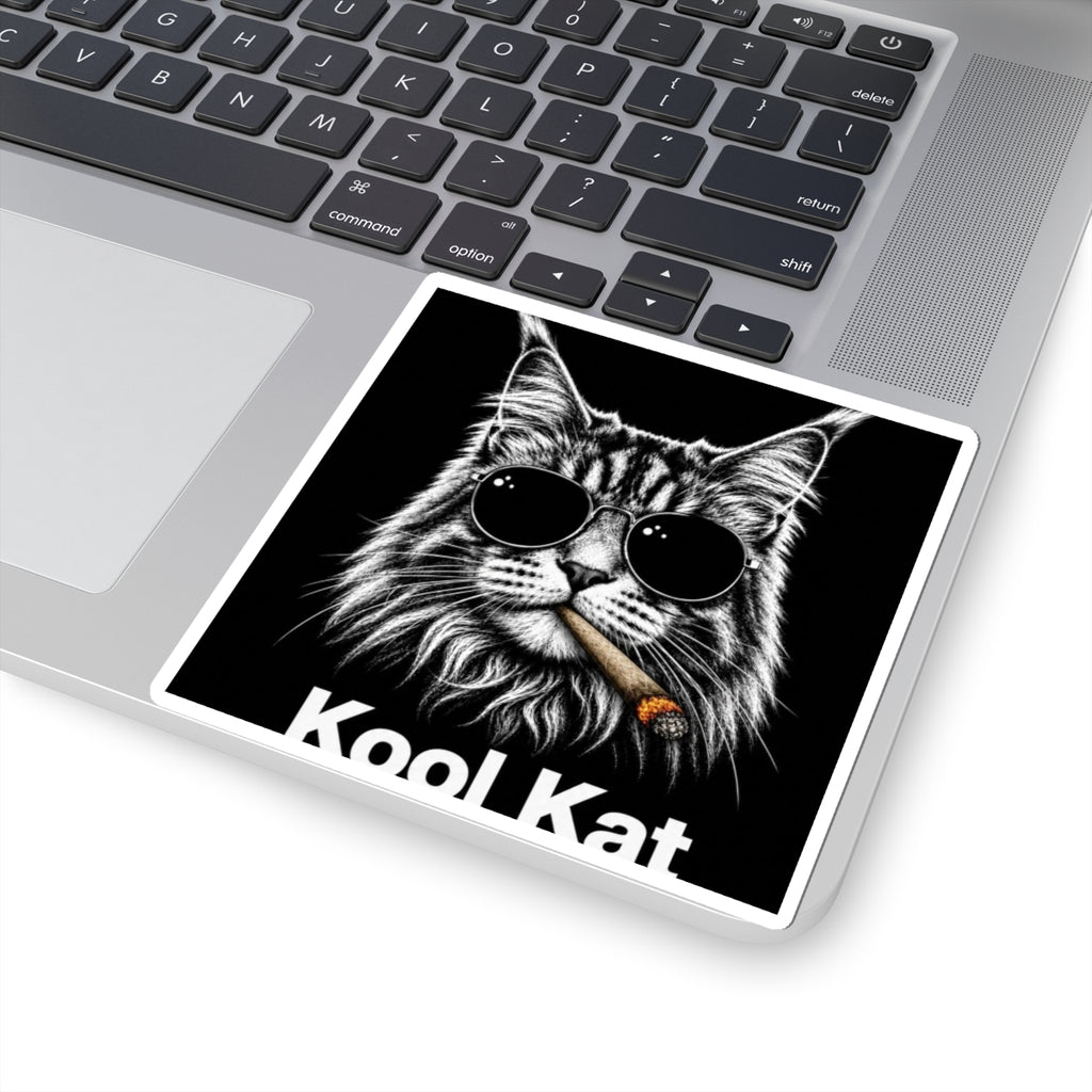 Kool Kat cat with sunglasses and cigar Sticker | Kiss-Cut Sticker