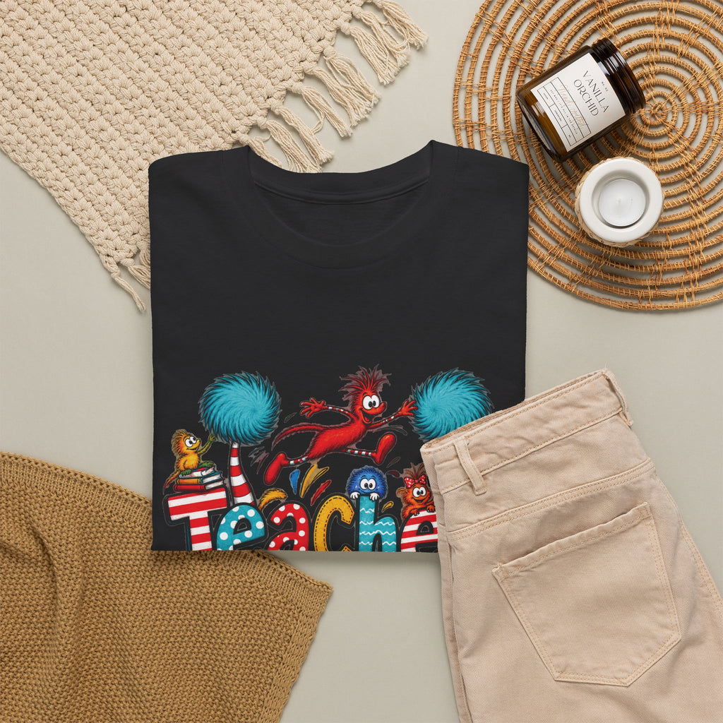 Teacher of Little Things T-Shirt | Colorful Dr. Seuss Style Kids Classroom Tee