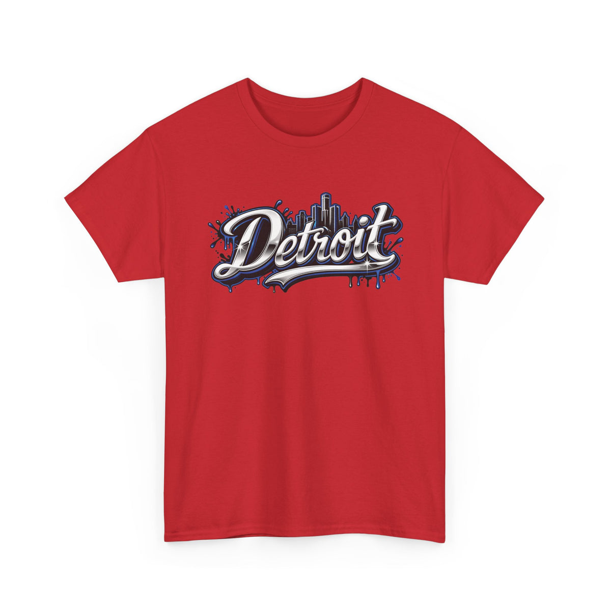 Detroit Script Tee | 313 Drip Skyline T-Shirt