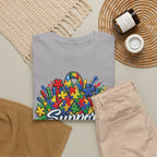 Support Squad T-Shirt | Autism Awareness Ribbon, Puzzle Heart Design