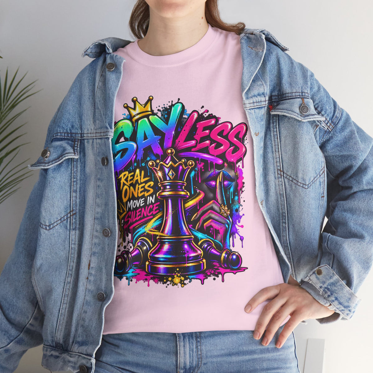 Say Less Chess King Tee | Graffiti Chess Piece Streetwear