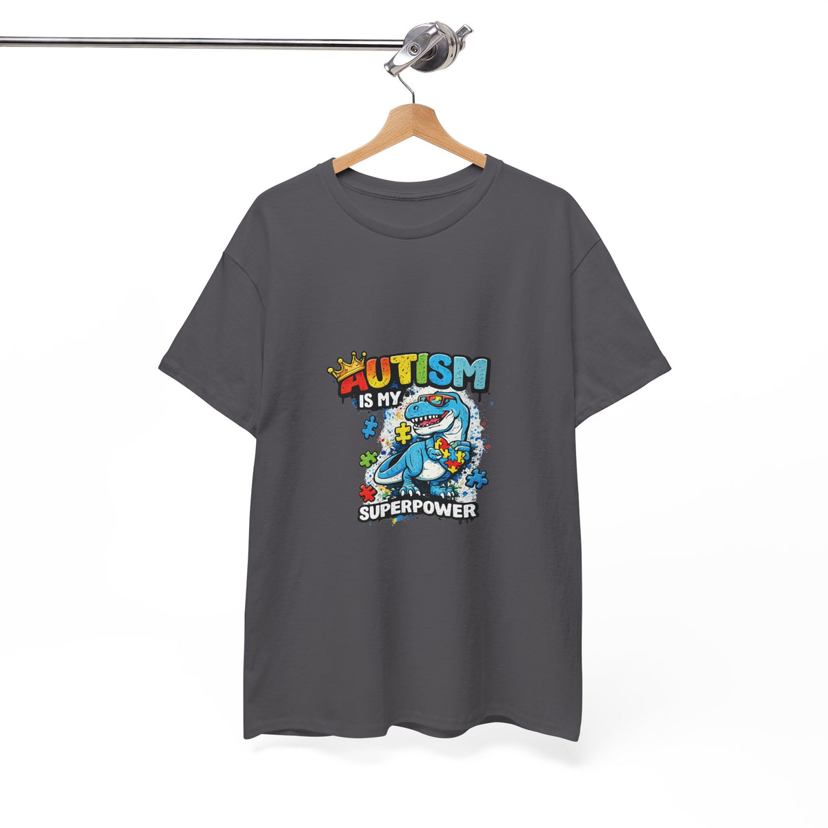 Autism Is My Superpower T-Shirt | Puzzle Piece Shark Design