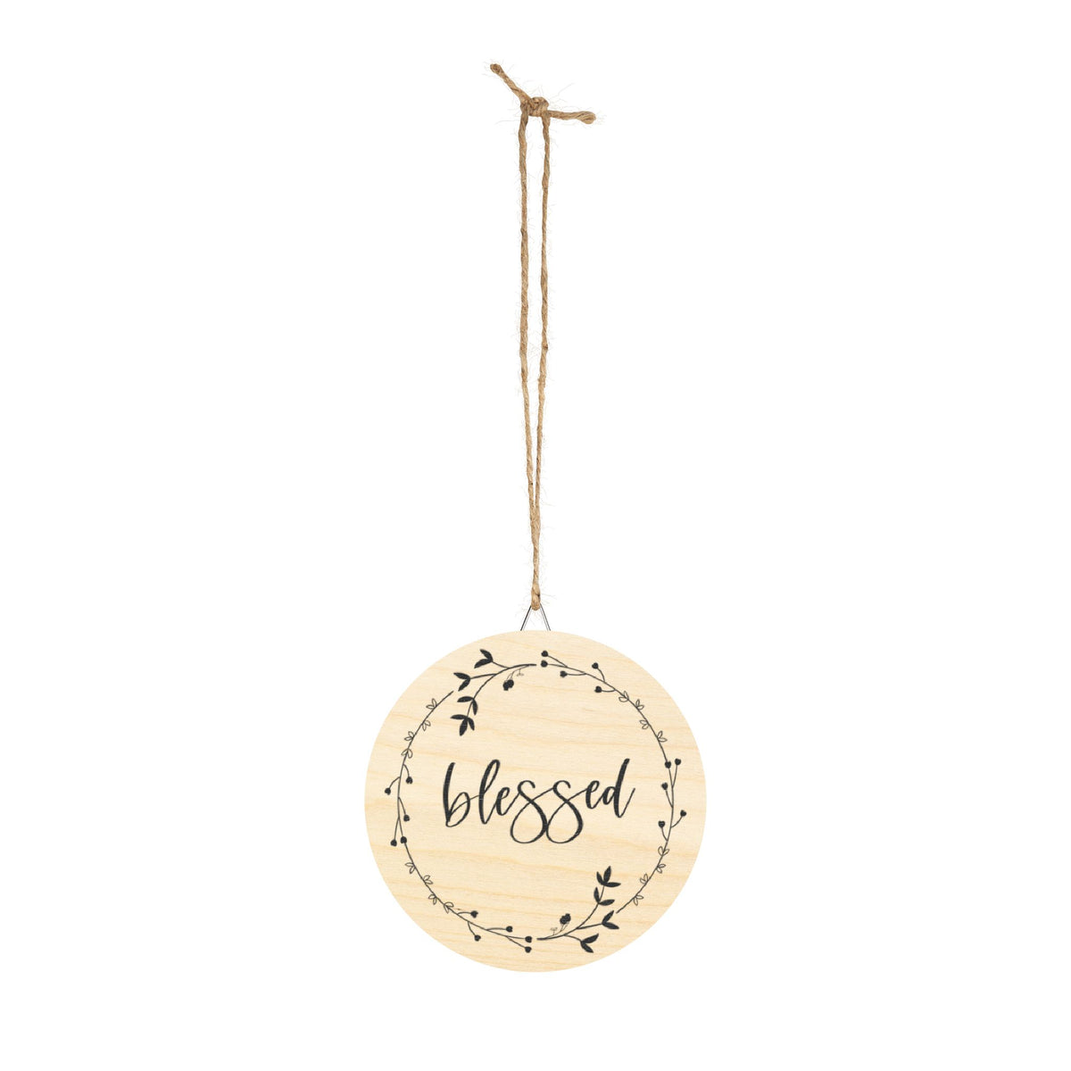 Blessed Wreath Wood Sign | Round Wall Decor