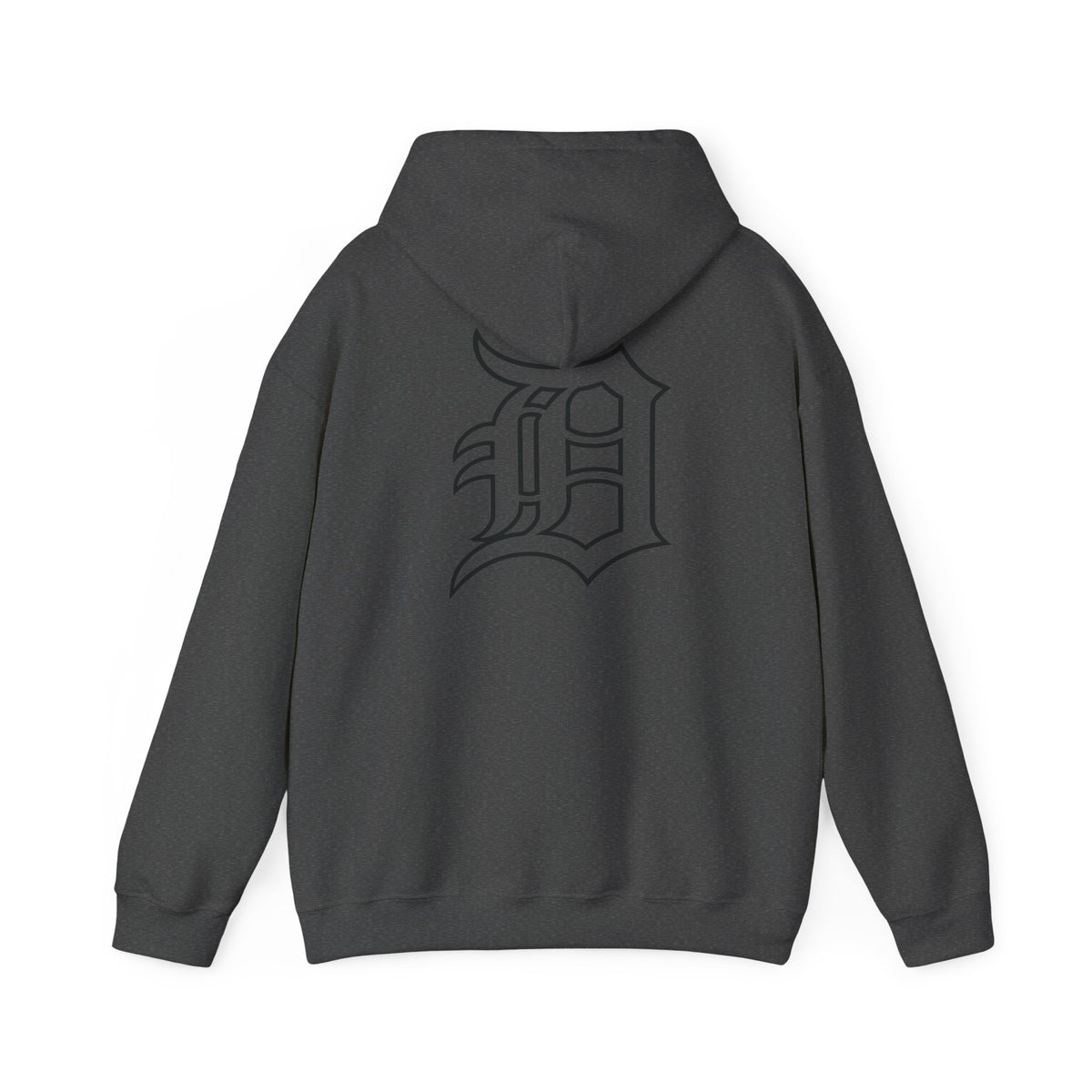 Detroit Basketball Graphic Hoodie | Vintage City Sports Logo, Front Collage Art