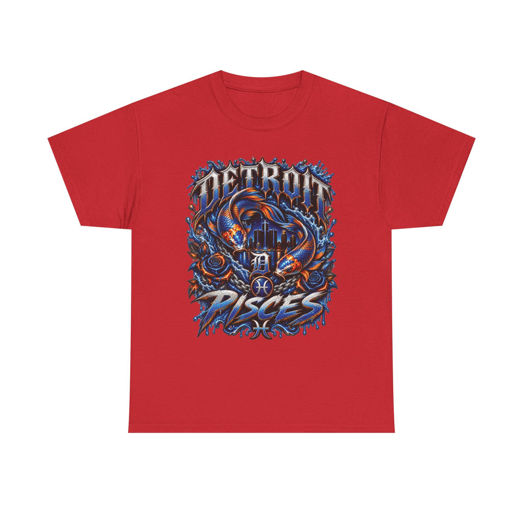 Detroit Pisces T-Shirt | Astrological Fish Detroit City Zodiac Design