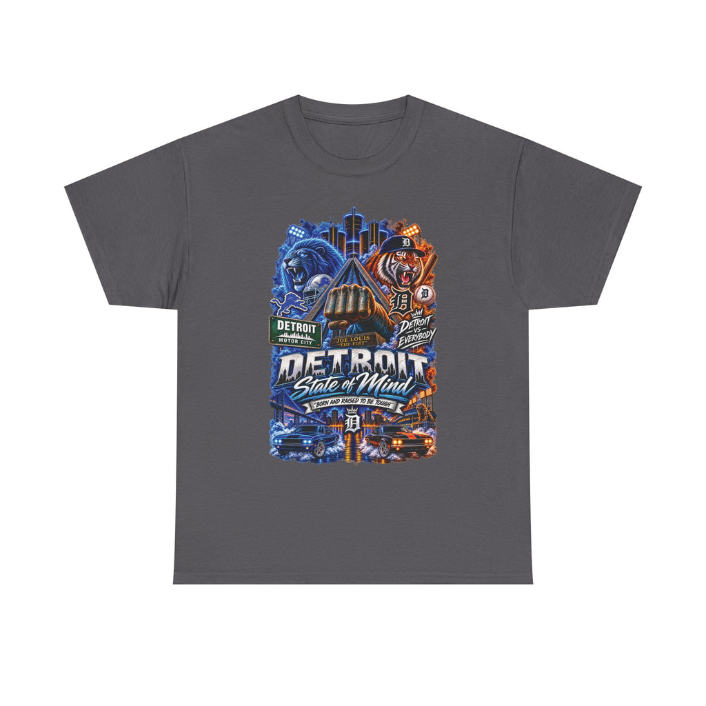 Detroit State of Mind T-Shirt | City Skyline, Motor City Collage