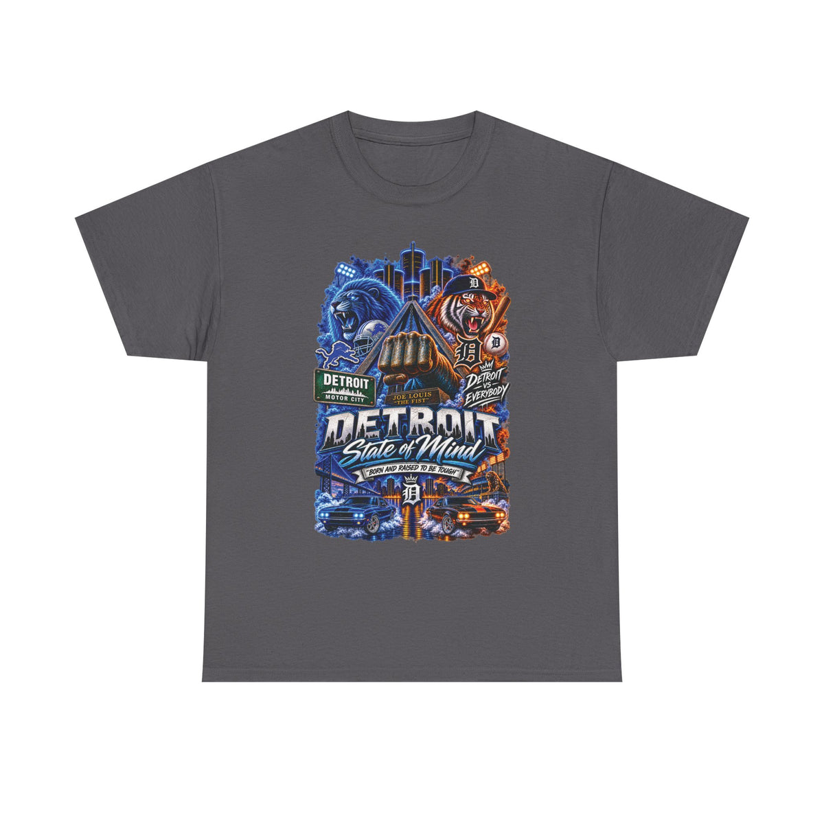 Detroit State of Mind T-Shirt | City Skyline, Motor City Collage