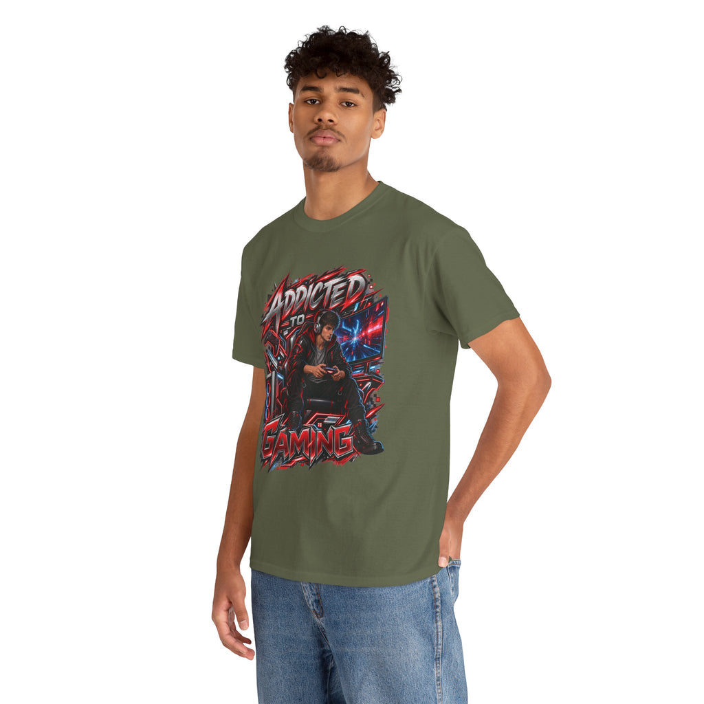 Addicted to Gaming Graphic T-Shirt