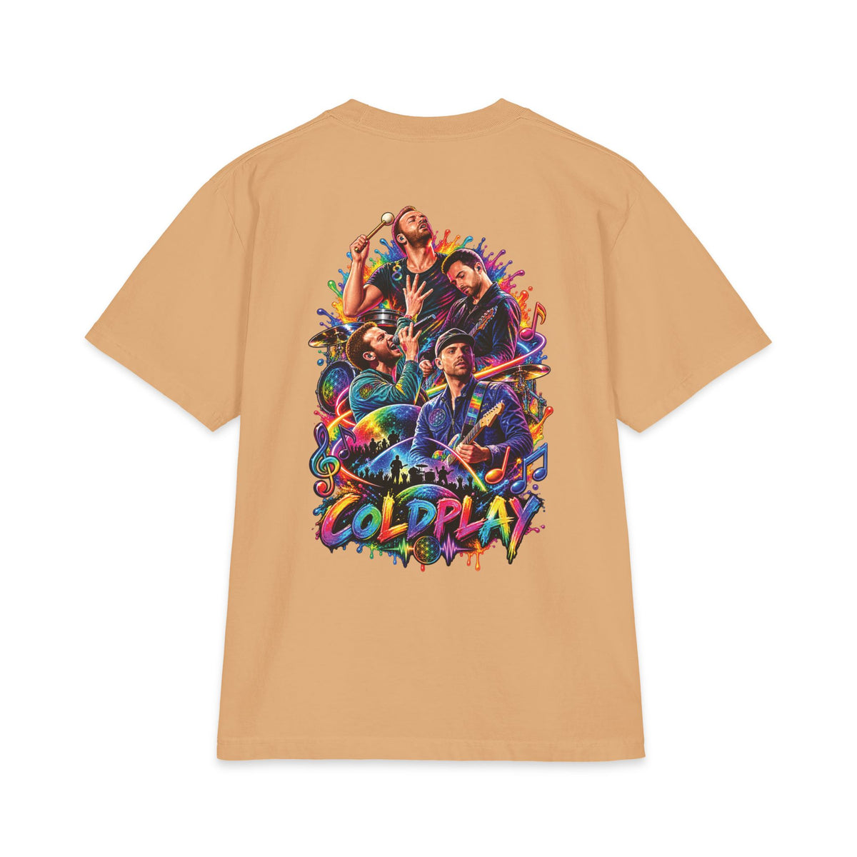 Coldplay Band Logo T-Shirt | Colorful Tour Art