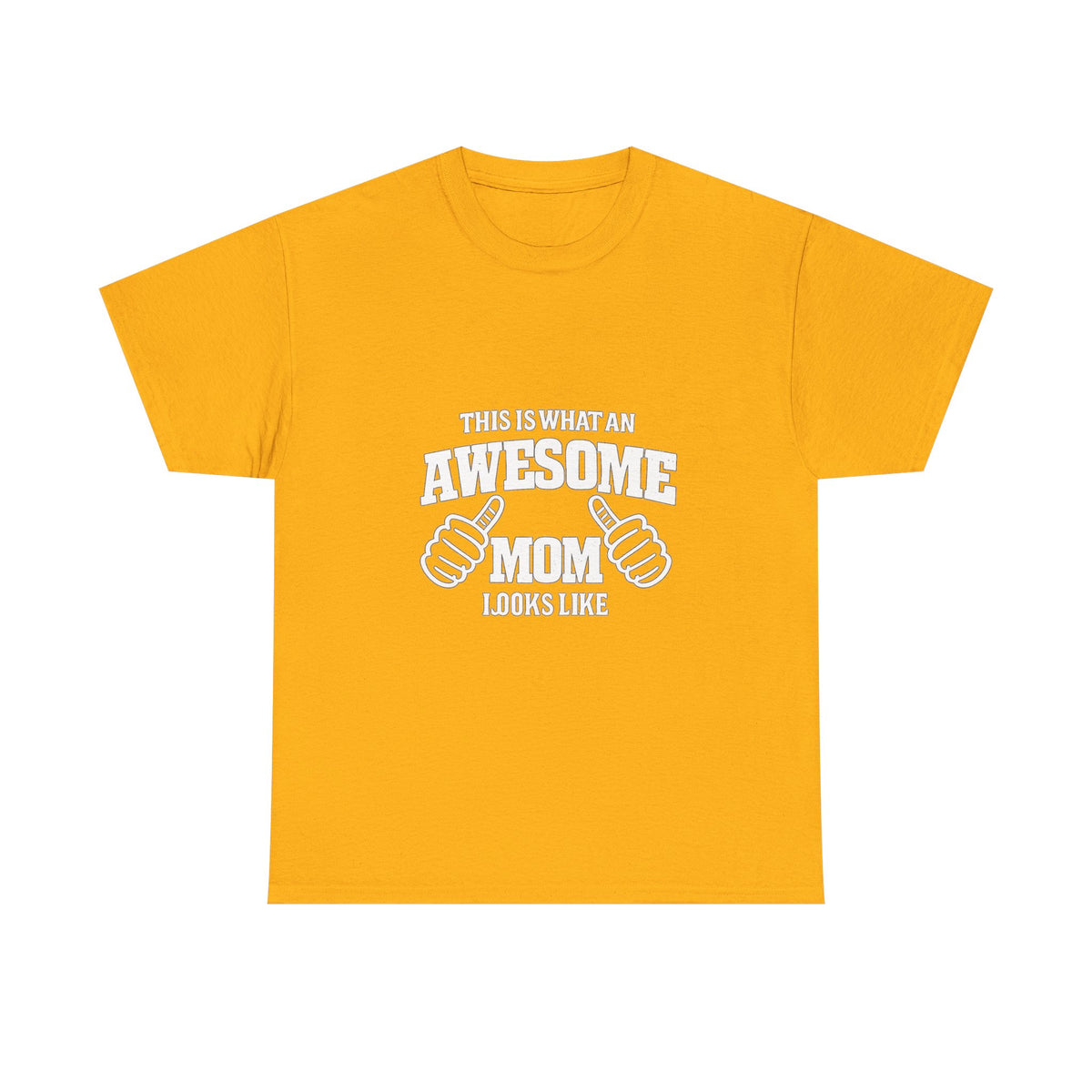 Awesome Mom with Pointing Thumbs T-Shirt | Mother's Day Tee