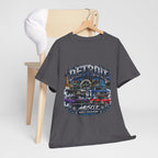Detroit Muscle Car Tee | Vintage Hot Rod Illustration, Garage Scene