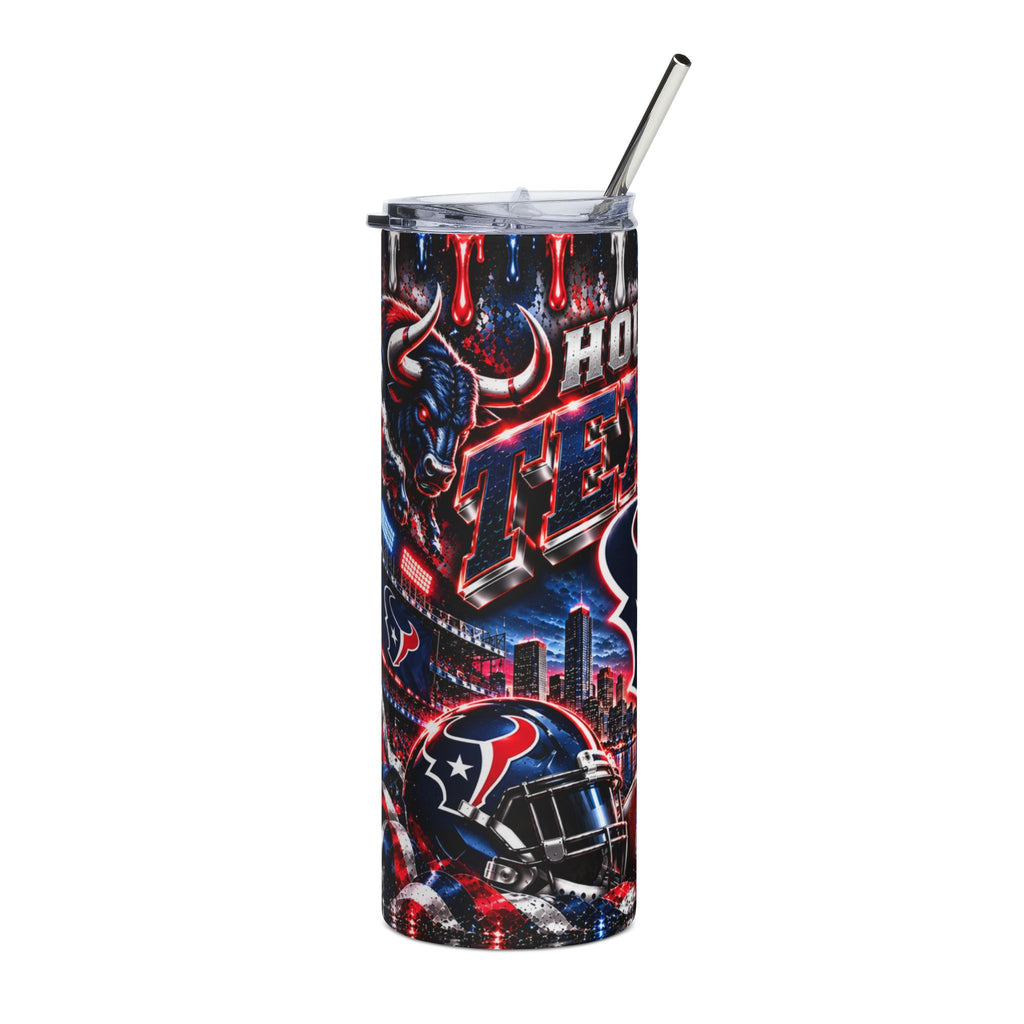 Houston Texans Logo Collage Tumbler | 20oz Stainless Steel