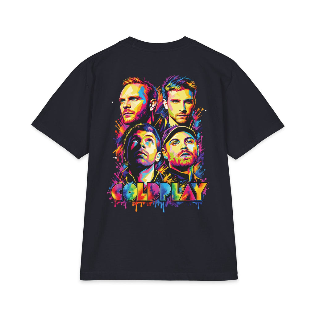 Coldplay band portrait T-Shirt | Colorful watercolor logo tee