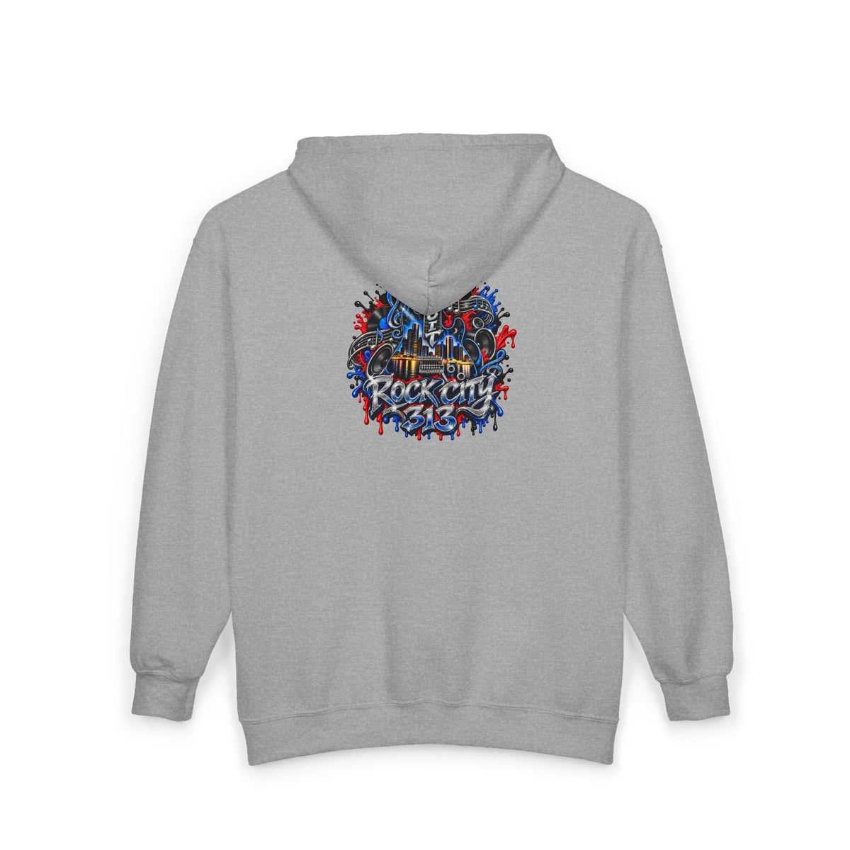 Detroit Graffiti Zip Hoodie | Detroit Rock City Back Print