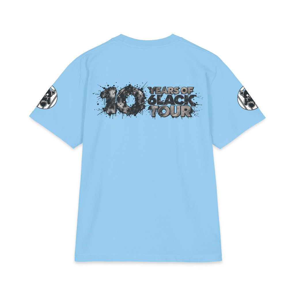 10 Years of 6lack Tour graphic T-Shirt | 6LACK portrait splash design