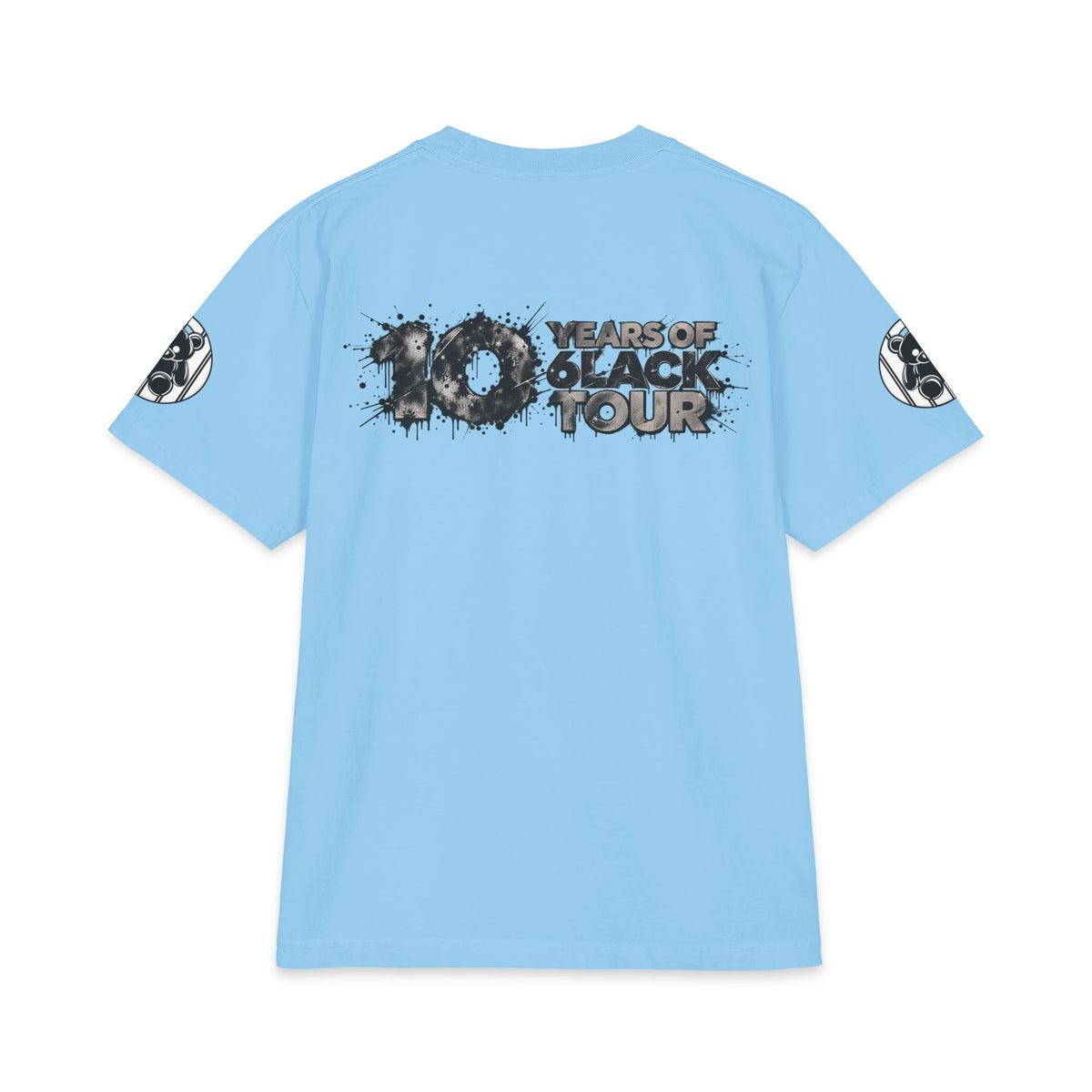 10 Years of 6lack Tour graphic T-Shirt | 6LACK portrait splash design