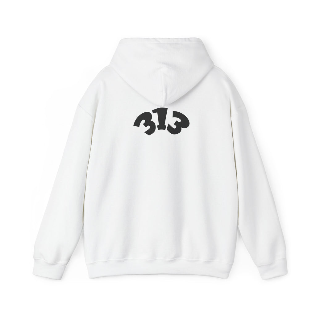 Detroit Cityscape collage Hoodie | 313 skyline graphic sweatshirt