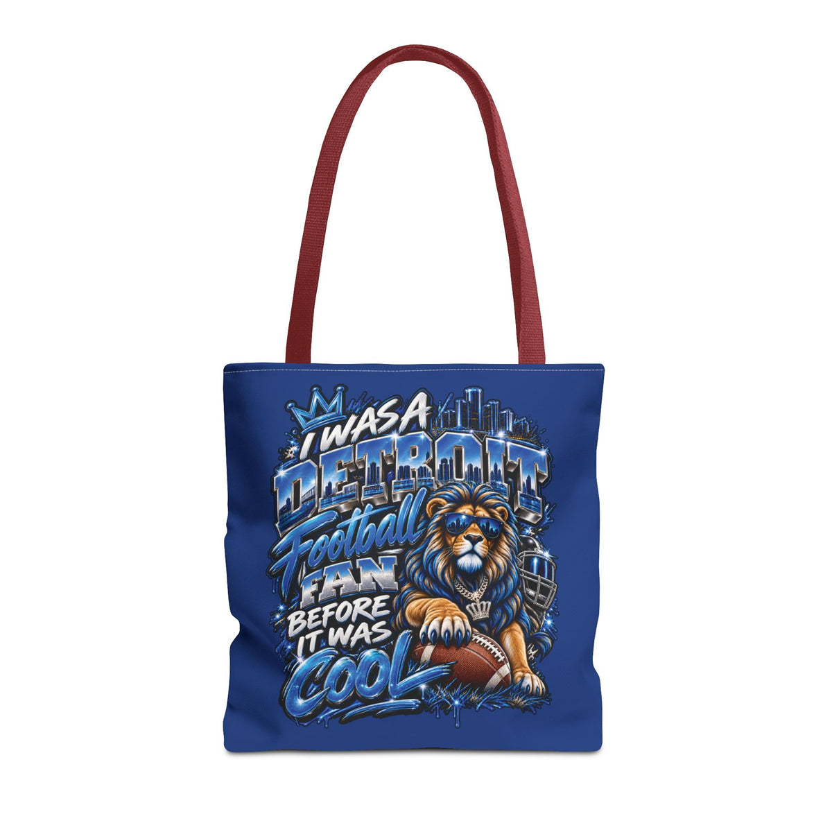 Detroit Football Fan Lion Tote Bag | Vintage City Pride