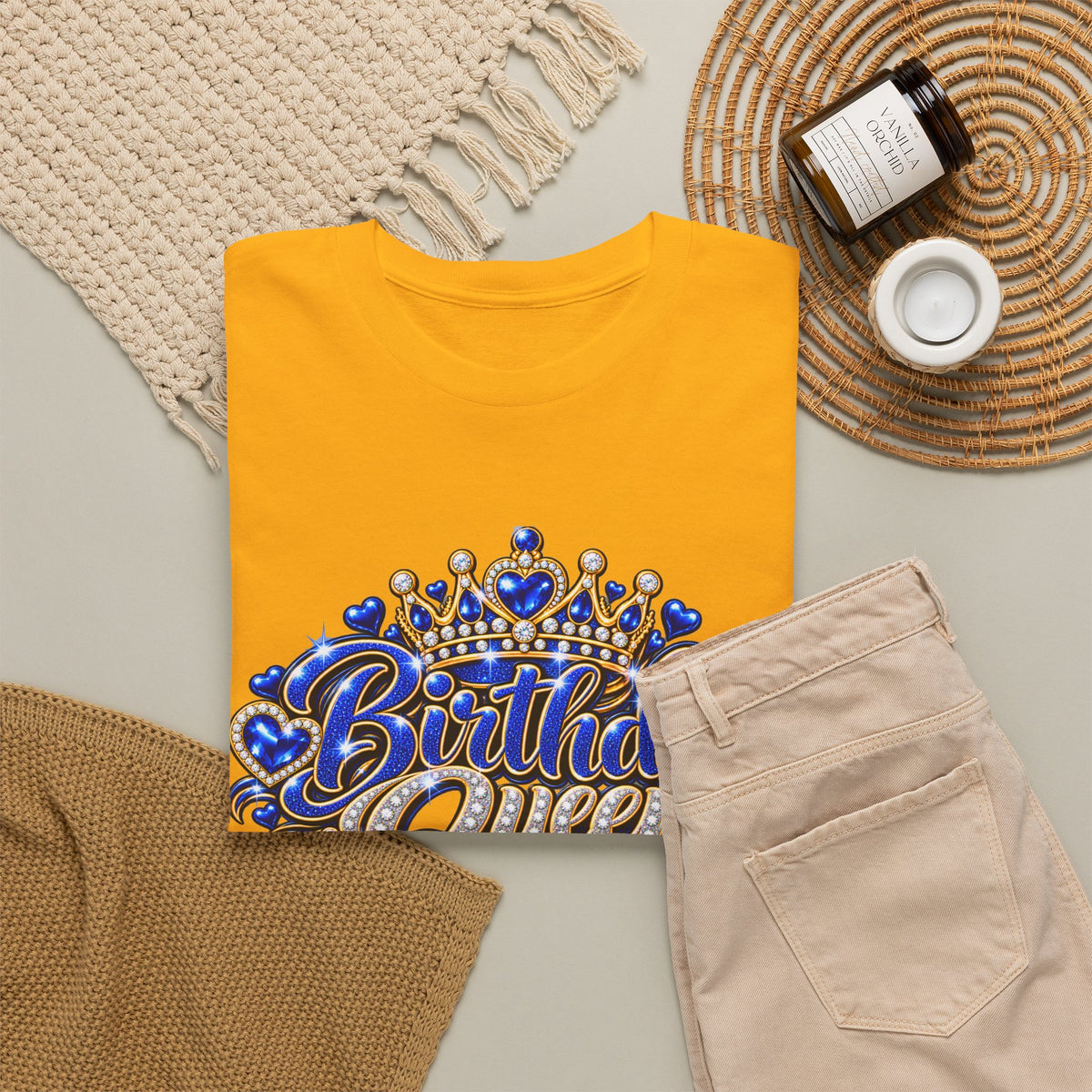 Birthday Blue Queen Crown Graphic Tee