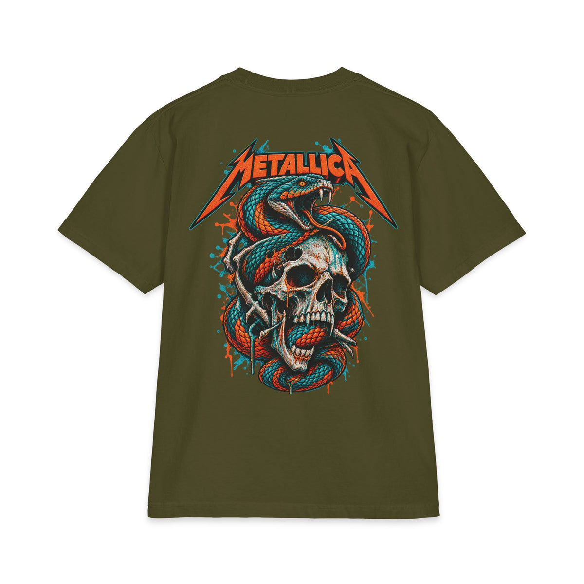 Metallica Skull and Snake T-Shirt | Rock Band Graphic Tee