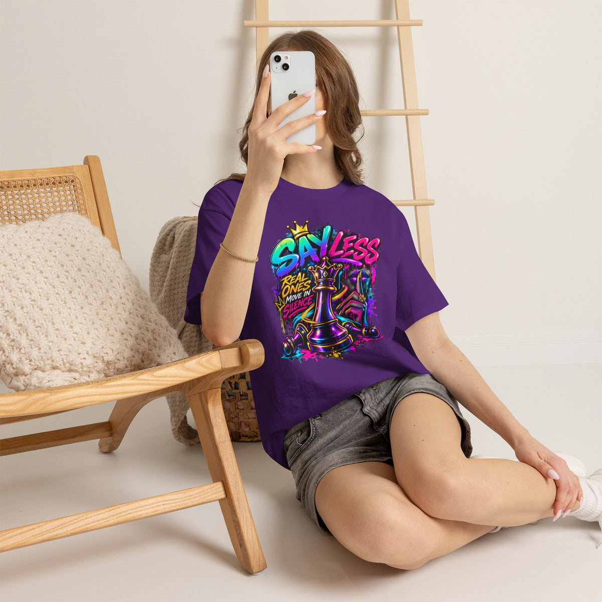 Say Less Chess King Tee | Graffiti Chess Piece Streetwear