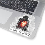 Stronger Than You Think Kiss-Cut Sticker | Heart Flame Sketch Sticker