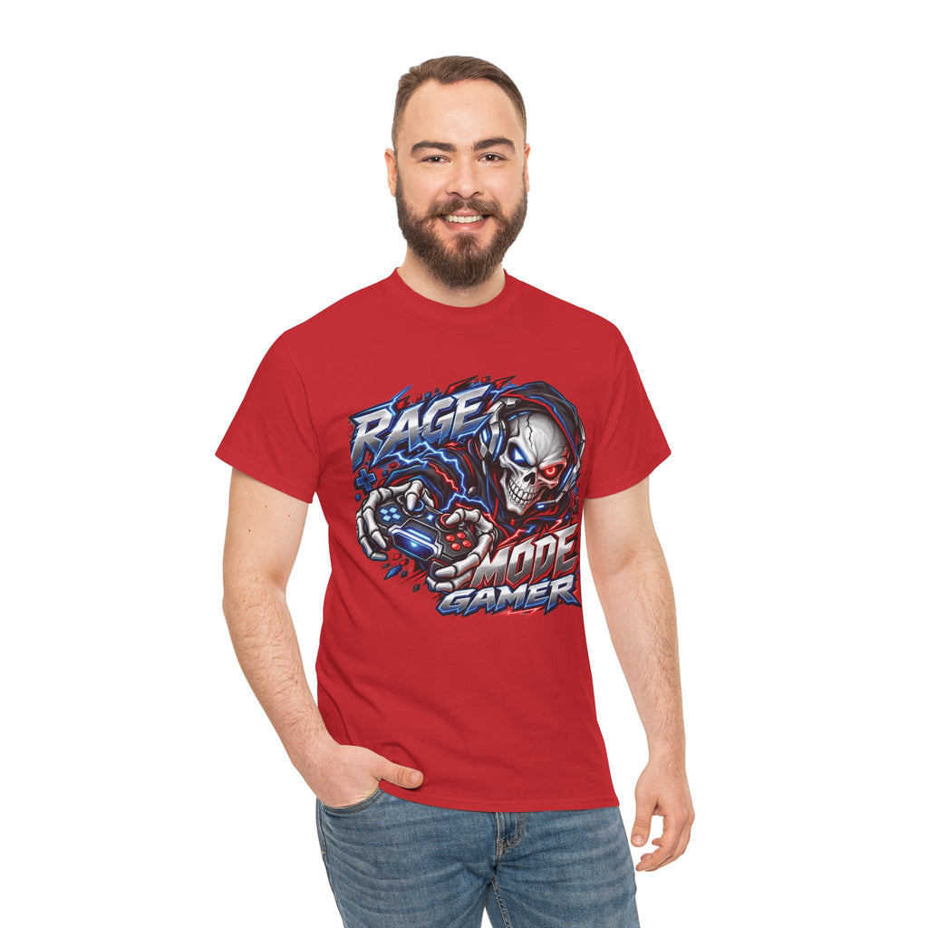 Rage Mode Gamer Skull Graphic T-Shirt