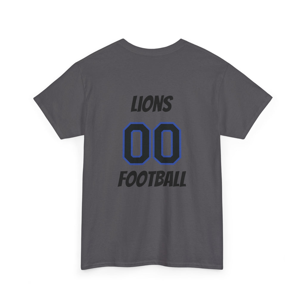 Detroit Lion Rider T-Shirt | Football Team Graphic Tee, Blue Mascot